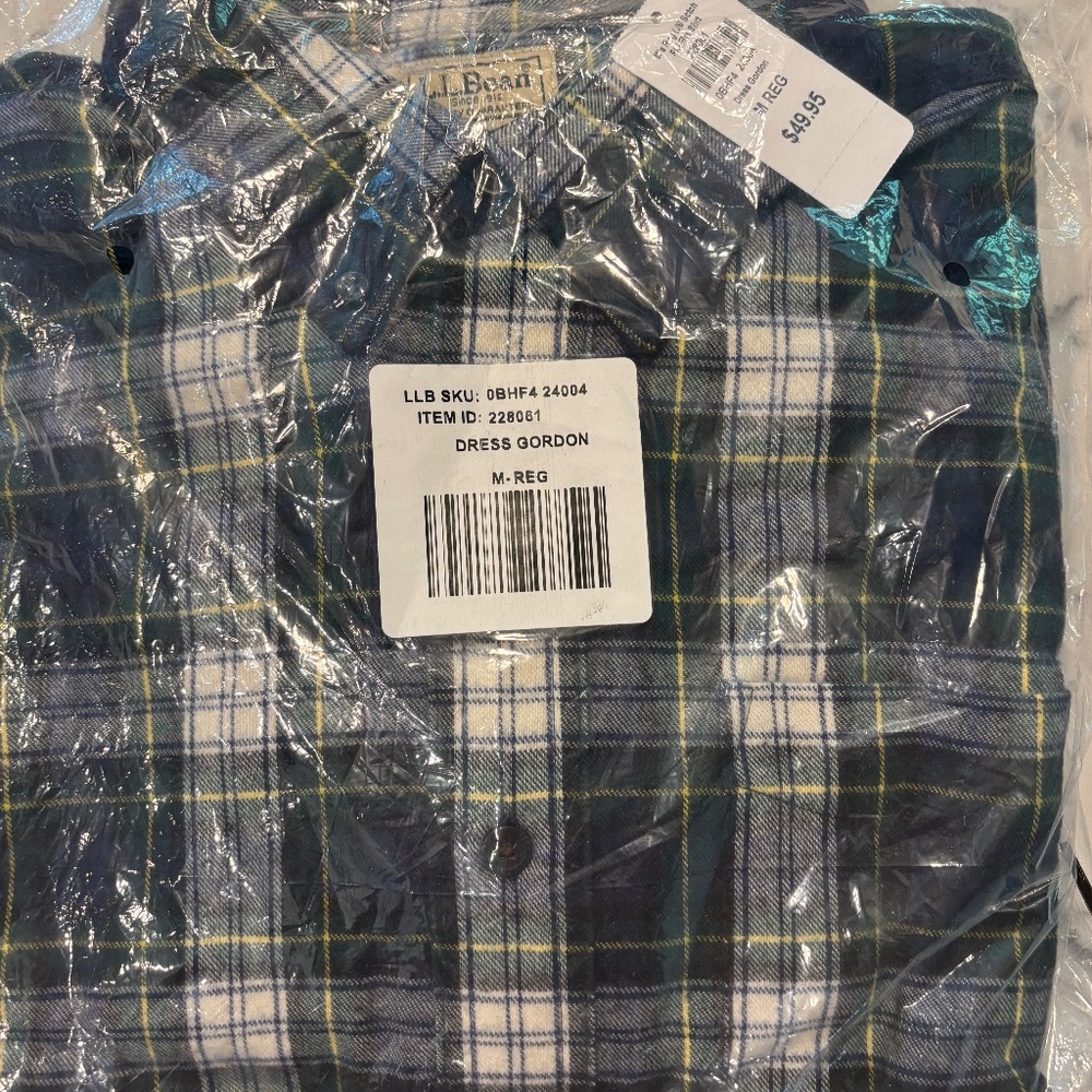 L.L. Bean Dress Gordon Flannel Shirt